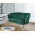 Kingsley 2-istuttava sohva samettia - vihre / kromi + Huonekalujen jalat