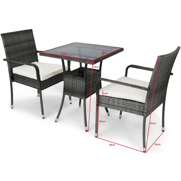 Kahvilasetti keinorottinkista - Mlle