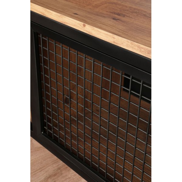 Zeno mediapenkki - mänty/musta Zeno mediapenkki - mänty/musta