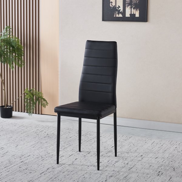 Iris-tuoli mustaa PU-muovia Iris-tuoli mustaa PU-muovia