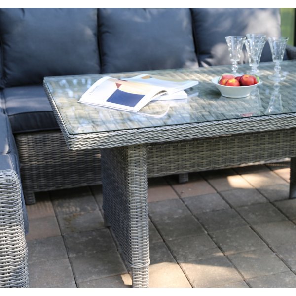 Ylellinen Göteborg-terassikalusteiden ryhmä, pöytä mukana - keinorottinki + Huonekalujen jalat Ylellinen Göteborg-terassikalusteiden ryhmä, pöytä mukana - keinorottinki + Huonekalujen jalat