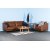 Harpan 3-istuttava sohva - Ruskea ekonahka + Huonekalujen hoitosarja tekstiileille