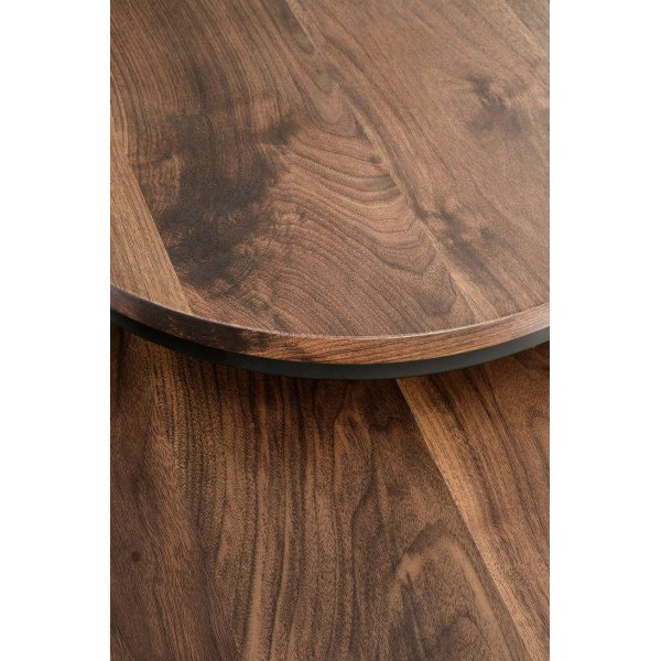 Pöytäsarja pähkinäpuu/musta Ø43/53 cm - Tore Pöytäsarja pähkinäpuu/musta Ø43/53 cm - Tore