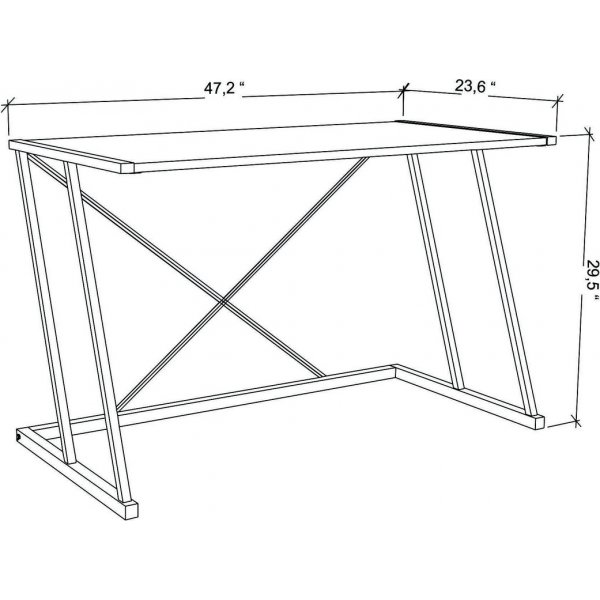 Adelaide kirjoituspöytä 114 x 60 cm - Kulta/tammi Adelaide kirjoituspöytä 114 x 60 cm - Kulta/tammi