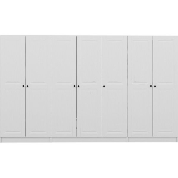 Capeto vaatekaappi 315 cm, variantti A - valkoinen