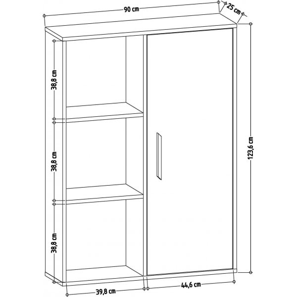 Patrick kirjahylly - valkoinen