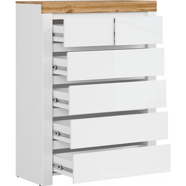 Holten lipasto - Valkoinen/wotan tammi Holten lipasto - Valkoinen/wotan tammi