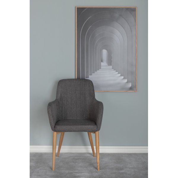 Paolo-nojatuoli - Tummanharmaa/tammi Paolo-nojatuoli - Tummanharmaa/tammi