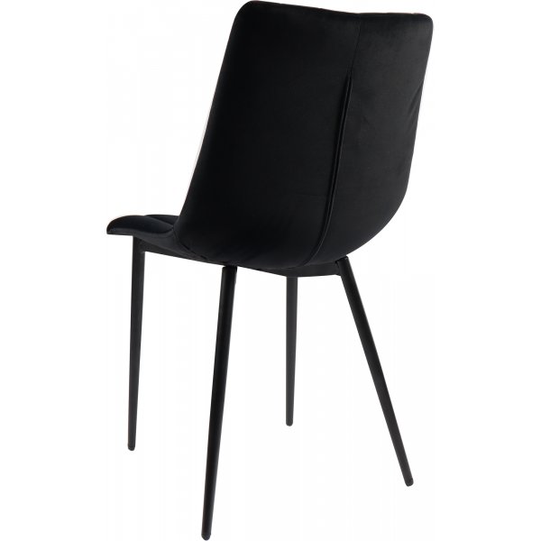 Kayla-tuoli - Musta sametti