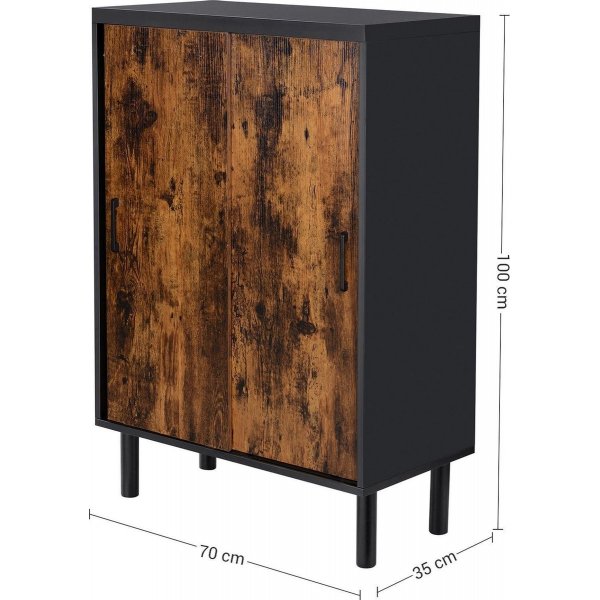 Abakan kenkäkaappi - Ruskea/musta Abakan kenkäkaappi - Ruskea/musta