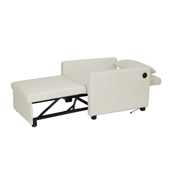 Nojatuolisänky Sollefteå - Beige sametti | 81 cm leveä Nojatuolisänky Sollefteå - Beige sametti | 81 cm leveä