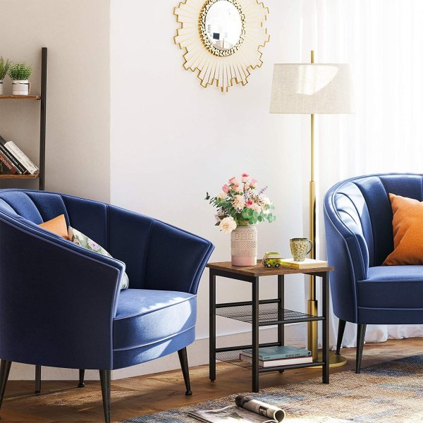 Ebbot-sivupöytä 40 x 40 cm - Ruskea/musta Ebbot-sivupöytä 40 x 40 cm - Ruskea/musta