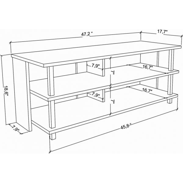 Pueblo mediapenkki - Valkoinen/antrasiitti Pueblo mediapenkki - Valkoinen/antrasiitti