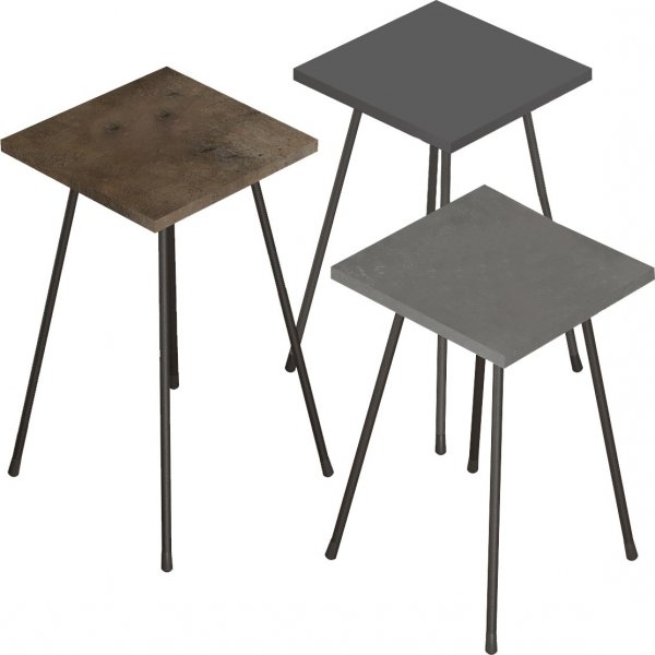 Luiz-pyt 29 x 29 cm - Harmaa/tummanharmaa/pronssi