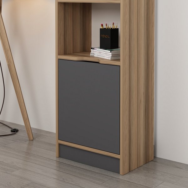 Elina kirjahylly 1 - Pähkinä/antrasiitti Elina kirjahylly 1 - Pähkinä/antrasiitti