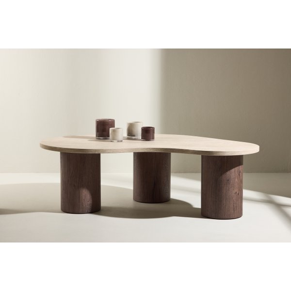 Megg-sohvapyt 130x78 cm - Mokka / Travertiini