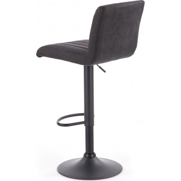 Elfrieda-baarituoli - Tummanharmaa (PU) / musta