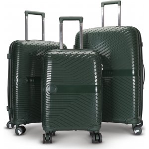 Oslon vihreä matkalaukku 3 matkalaukun koodilukkosarjalla