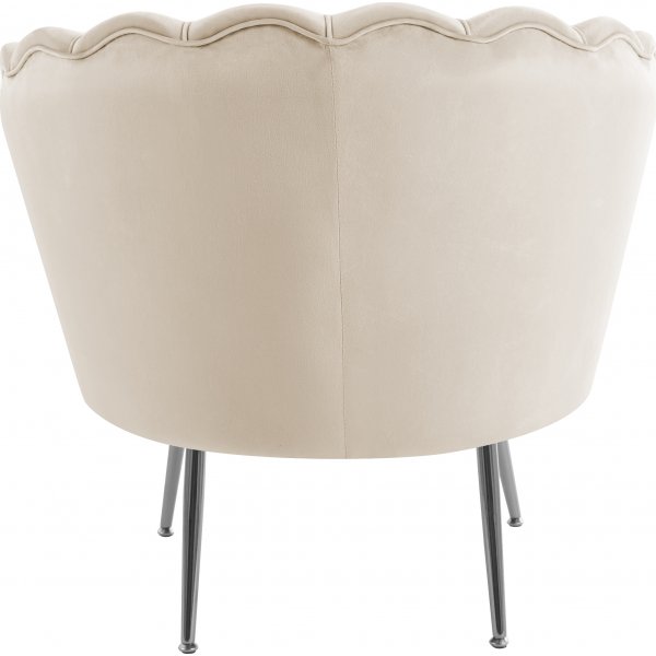 Nojatuoli beige samettia - Kingsley