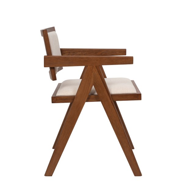 Nojatuoli Pähkinäpuu / Pellava - Sara Nojatuoli Pähkinäpuu / Pellava - Sara