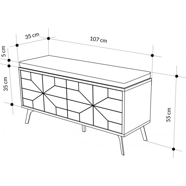 Dyynihallin penkki - ruskea Dyynihallin penkki - ruskea