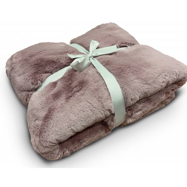 Softy Plaid 130x170 cm - Vaaleanpunainen / valkoinen Softy Plaid 130x170 cm - Vaaleanpunainen / valkoinen