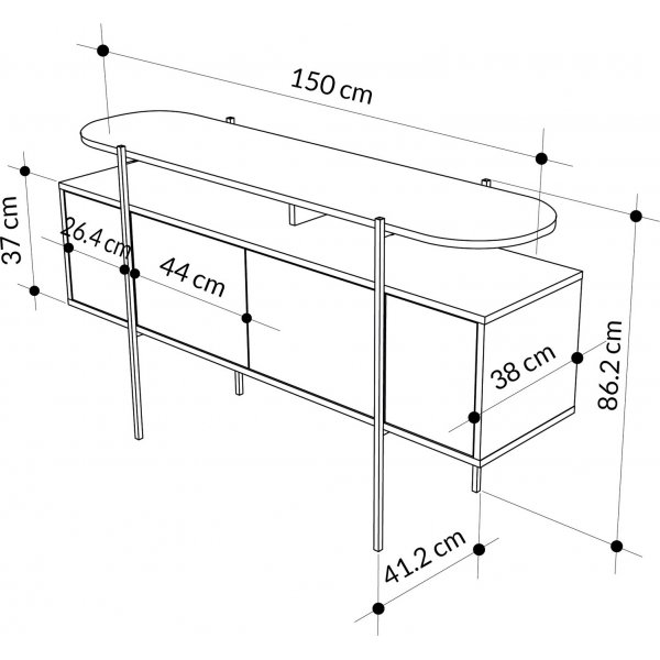 Hanley senkki - musta/valkoinen