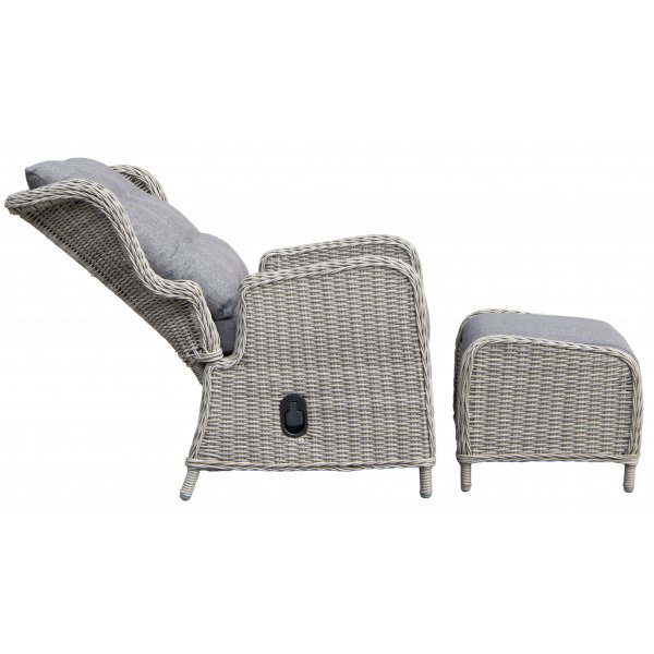 Ulkokalusteryhmä Santiago (2 taitettavaa nojatuolia, 1 pöytä) - Harmaa keinorottinki Ulkokalusteryhmä Santiago (2 taitettavaa nojatuolia, 1 pöytä) - Harmaa keinorottinki