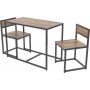 Bazar-pyt ja tuolit 105 x 55 cm - Mnty/musta
