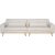 Ranger leve sohva beige vakosametti - 280 cm