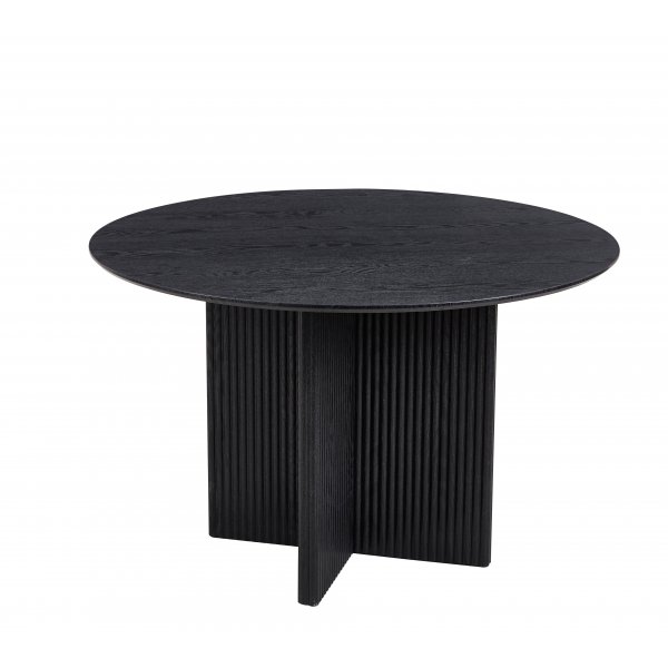 Crossby pyöreä ruokapöytä Ø120 cm - Mustaksi petsattu tammi Crossby pyöreä ruokapöytä Ø120 cm - Mustaksi petsattu tammi