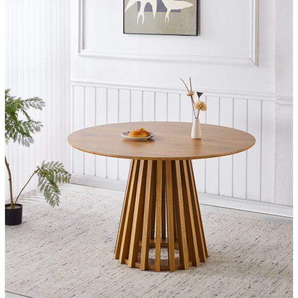 Inez pyöreä ruokapöytä Ø120 cm - Tammi Inez pyöreä ruokapöytä Ø120 cm - Tammi