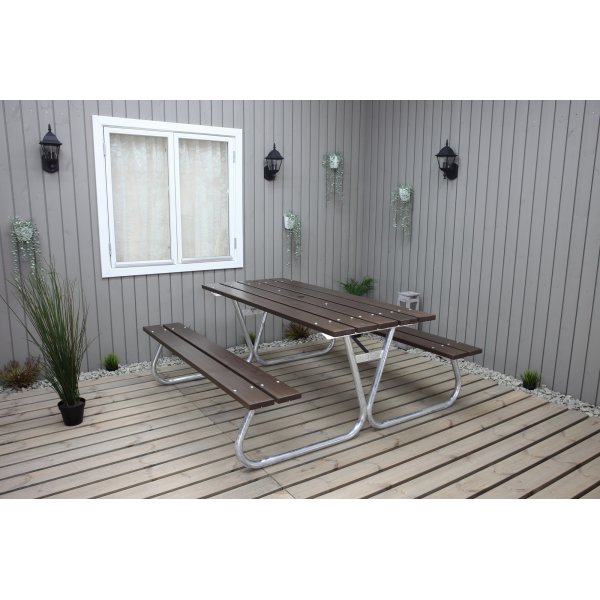 Vakaa penkkisetti ilman selkänojaa - ruskea Vakaa penkkisetti ilman selkänojaa - ruskea