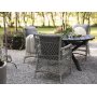 Provence ulkoiluryhm: Scottsdale pyre musta ruokapyt  112 cm sislten 4 Provence nojatuolia harmaata keinorottinki