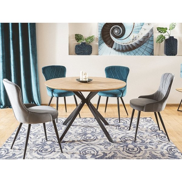 Lotus ruokapöydän tuoli - Harmaa sametti Lotus ruokapöydän tuoli - Harmaa sametti