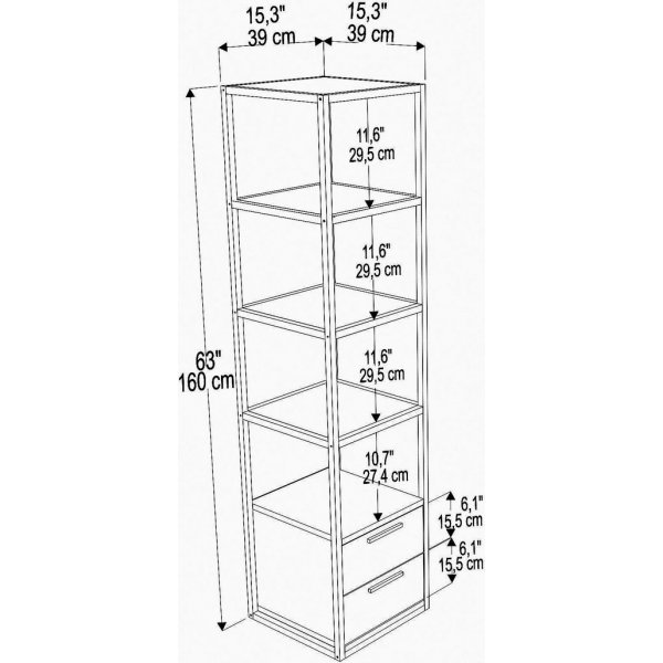 Robbins mediapenkki hyllyillä - Kulta/valkoinen Robbins mediapenkki hyllyillä - Kulta/valkoinen