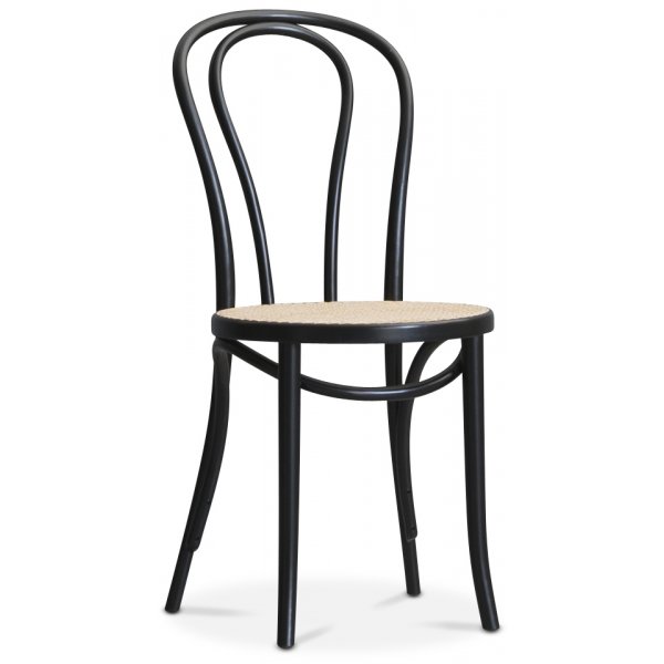 PiPi ruokailuryhmä, pyöreä ruokapöytä Ø120 cm sis. 4 taivutettua tuoli No18 - Mustaksi petsattua puuta PiPi ruokailuryhmä, pyöreä ruokapöytä Ø120 cm sis. 4 taivutettua tuoli No18 - Mustaksi petsattua puuta