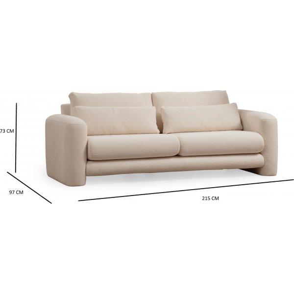 Suzy 3-istuttava sohva - Cream Suzy 3-istuttava sohva - Cream