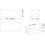 Geiser sohvapyt 120 x 50 cm - Kulta