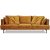Smilla 3-istuttava sohva - Kullanruskea sametti