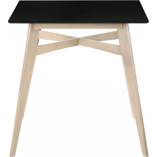 Baaripöytä ja 4 baarituolia - Valkoiseksi maalattu/musta Baaripöytä ja 4 baarituolia - Valkoiseksi maalattu/musta