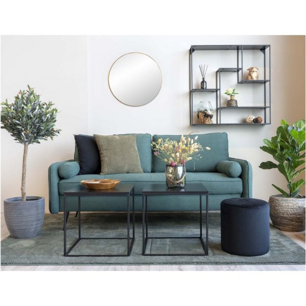 Valkoinen seinähylly - musta - 85x85x18 Valkoinen seinähylly - musta - 85x85x18