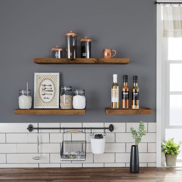 Sussex seinähylly 80 x 20 cm - ruskea Sussex seinähylly 80 x 20 cm - ruskea