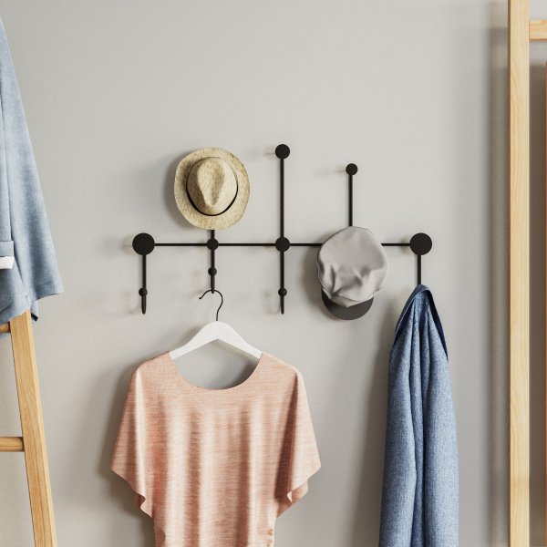 Lyon vaateripustin - musta