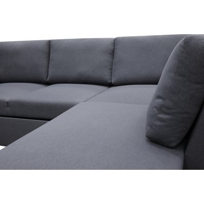 Dream vuodesohva silytystilalla (U-sohva) vasemmanpuoleinen - Tummanharmaa (kangas) + Huonekalujen hoitosarja tekstiileille