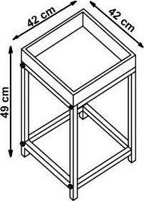 Amery-sivupöytä - Tammi/musta Amery-sivupöytä - Tammi/musta