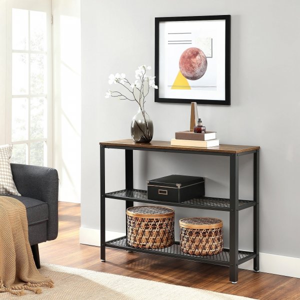 Lasse-konsolipöytä 101,5 x 35 cm - Ruskea/musta Lasse-konsolipöytä 101,5 x 35 cm - Ruskea/musta