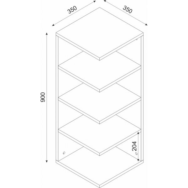 Vitale kirjahylly - antrasiitti
