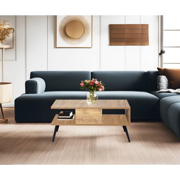 Bukle sohvapyt 90 x 50 cm - Mnty/musta