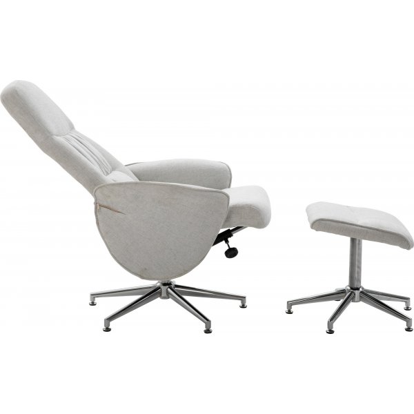 Julius lepotuoli rahialla - Harmaa kangas Julius lepotuoli rahialla - Harmaa kangas